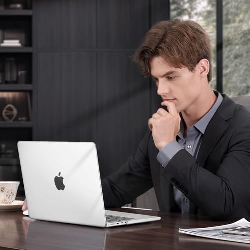 Image of MOSISO Compatible with MacBook Pro 14 inch Case 2025 2024 2023 2022 2021 M5 M4 M3 M2 M1 A3434 A3112 A3185 A3401 A2918 A2992 A2779 A2442, Hard Shell&Keyboard Cover&Screen Film&Pouch,Transparent