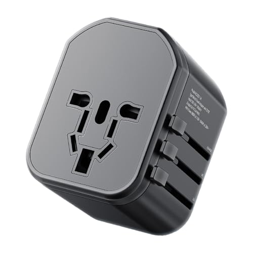 Adaptador de viaje: cargador, toma de corriente internacional | Múltiples puertos de carga USB, diseño compacto, viaje, adaptador internacional por nombre