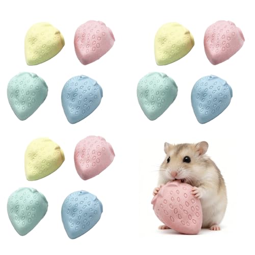 kathson12PCS Hamster Teeth Grinding Chew Toys,Chinchillas Mineral Lava Block Toys,Rabbit Chew...