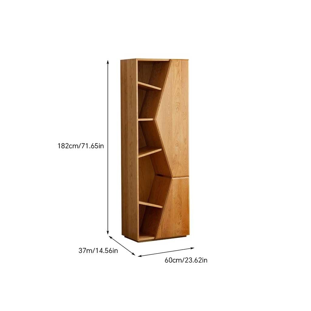 Półka na książki Wooden Study Bookshelf Simple Office Bookcase Living Room Storage Wine Cabinet biblioteka