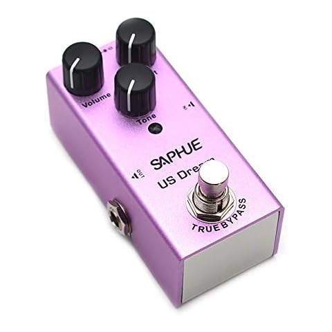 SAPHUE US Dream Guitar Effects Pedal Distortion Effect Pedals Volume/Dist/Tone Knob with Steel Metal Shell Mini Single Type Dc 9V with True Bypass Switch for Multi Electric Guitar Kit Cover