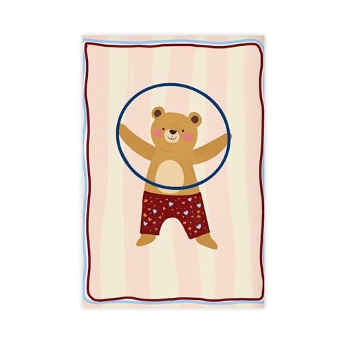 ZJIXAOSD Cute Bear Nursery Hula Hoop Kids Room Playroom Animal Toddler Room Decor Baby Canvas Art Wall Decor Posters Home Bar Restaurant Garage Cafe Logo Gift 20x30inch(50x75cm) ZJIXAOSD Cute Bear Nursery Hula Hoop Kids Room Playroom Animal Toddler Room Decor Baby Canvas Art Wall Decor Posters Home Bar Restaurant Garage Cafe Logo Gift 20x30inch(50x75cm)