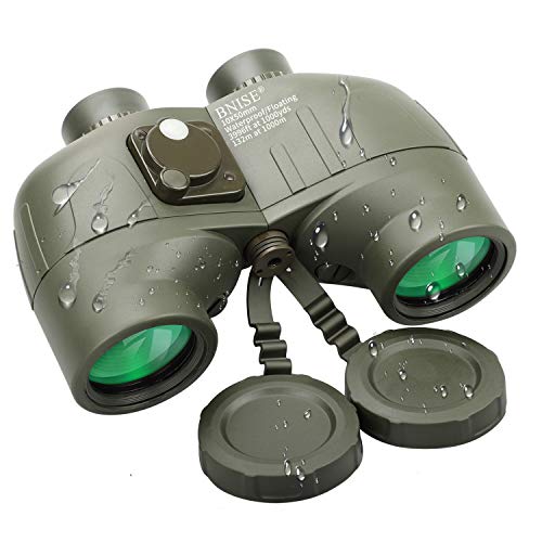BNISE 10x50 Prismáticos Profesionales con Telemetro para Adultos Binoculares, Caza Observación, con Correa Tipo Arnés. Telescopio de Alta Potencia Impermeable
