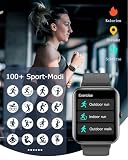 GRV Smartwatch Damen Herren mit Telefonfunktion,1.85' HD Fitnessuhr mit 24/7 SpO2 Herzfrequenz...