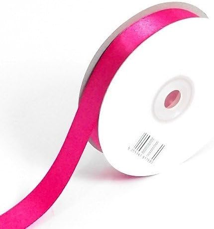 Hot Pink Double Faced Satin Ribbon 10mm width (3/8") - 50 Meters (full reel) crafts gift wrap floristry