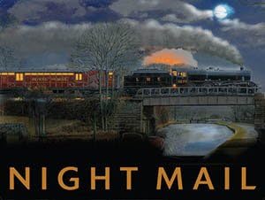Night Mail small steel sign 200mm x 150mm (og), 15 x 20 cm