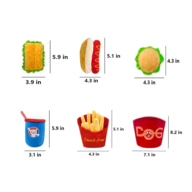 Juguete mordible para perros Fast Food qz-007 miniatura 3