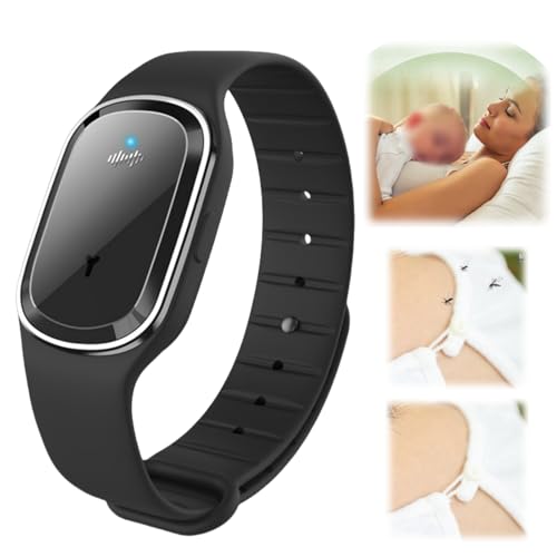 Moskito Pro Bracelet,Ultrasonic Mosquito Repellent Bracelet Watch,Mosquito Repellent Watch,Anti Mosquito,Bug Repellent Bands,USB Rechargeable Anti Mosquito Repellent,Mosquito Repellent Bracelets,Black