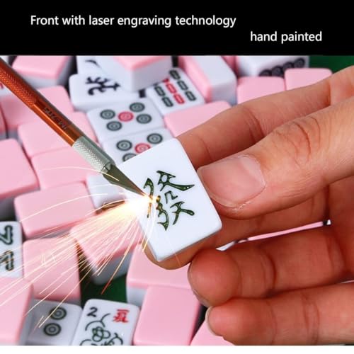 Mini Set de Mahjong Chino de Viaje con 144 Fichas y Accesorios miniatura 6