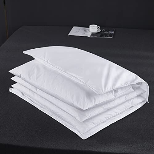 Three Geese Adjustable Layer Goose Feather Pillow,Assembled Bed Pillow,100% Soft Cotton Cover,Good For Side And Back Stomach Sleeper thumb #1