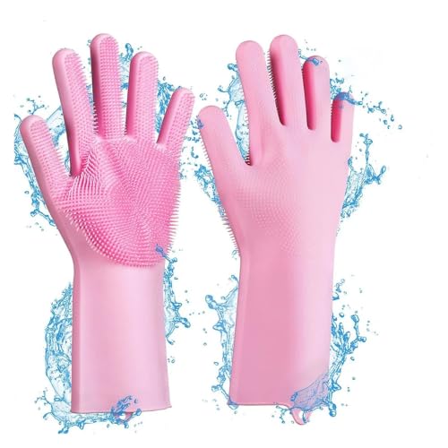Guantes de aseo para mascotas con diseño de cinco dedos y cabezales densos 7