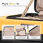LEVEL8 Top Opening Carry on Luggage Hardshell, Large Suitcases with Wheels Airline Approved, Expandable Luggage with Spinner Wheel for Men Women, 20 Inch, Yellow - Image 5