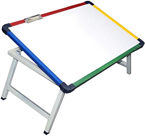 METRO TOY'S & GIFT Multi-Purpose Foldable Laptop Table White Study Table Learning Table Study Table for Kids - Color Frame