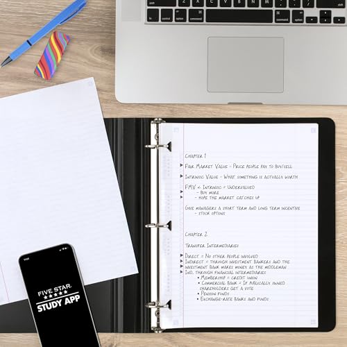 Five Star Loose Leaf Paper + Study App, College Ruled Filler Notebook Paper, Reinforced, Fights Ink Bleed, 8-1/2" x 11", 200 Sheets (170054-ECM) by Five Star - Image 3