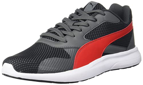 Puma mens FIREFLY Dark Shadow-Urban Red-Puma Black Walking Shoe - 3 UK (38026005)
