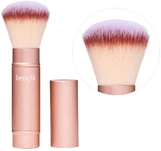 Benefit Multitasking Cheek Brush: Tapered Dome Synthetic Bristles for Seamless Blush, Bronzer & Highlighter Blend