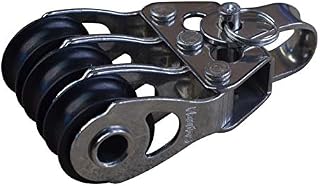 Boat Fittings Holt Triple Sailing Pulley Block, 20mm Diameter, 316 Stainless Triple Pulley Block