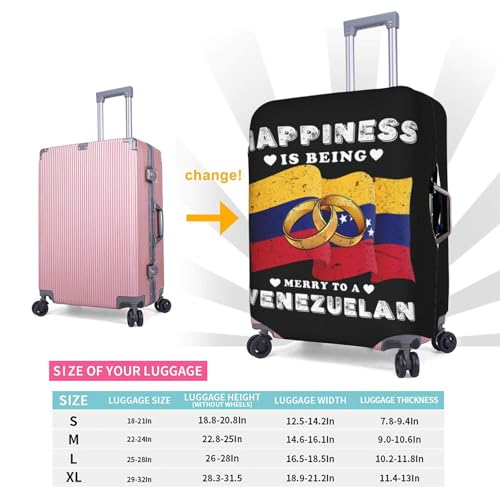 Travel Luggage Cover Wedding Venezuela Venezuelan Flag Fashion Washable Baggage Suitcase Protector Fit For Luggage Large4