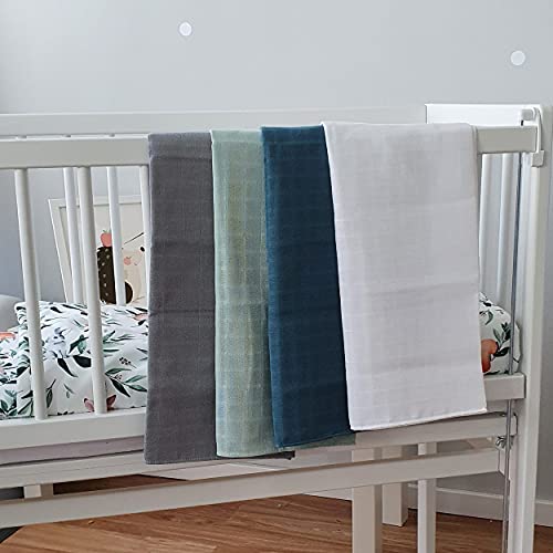 Makian Pack of 8 Baby Muslin Nappies 80 x 80 cm Set, Burp Cloths / Muslin Cloths Double Weaved, Soft 100% Cotton - Image 3