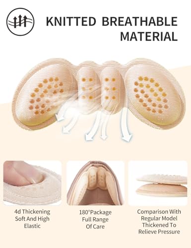 Image of 4 Pairs Heel Pads for Shoes, That are Too Big Heel Grips for Women Men,Heel Inserts for Shoes Anti-Wear Pads for High Heels,Heel Cushion Inserts Prevent Slipping, Rubbing, Blisters, Heels Pain