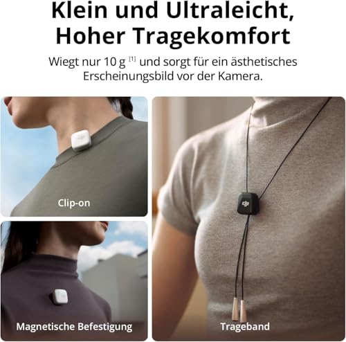 Image of DJI Mic Mini (2 Transmitters + 1 Receiver + Charging Cradle), Ultra Light, Detailed Audio, 48 Hours Use, Noise Cancelling, Auto Limit, Wireless Microphone /iPhone /Android, Vlog, Streaming