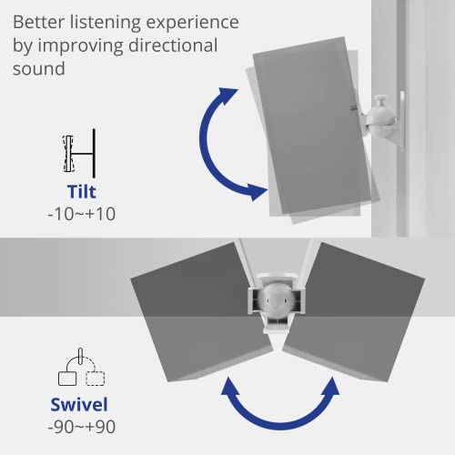TNP Universal Satellite Speaker Wall Mount Bracket Ceiling Mount Clamp with Adjustable Swivel and Tilt Angle Rotation for Surround Sound System Satellite Speakers - Image 3