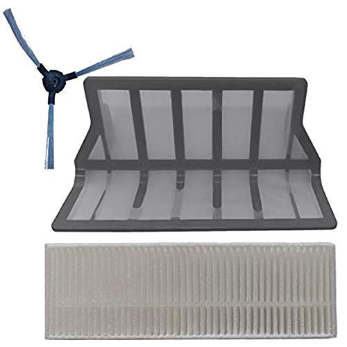Image of SereneLife Smart Robot Vacuum Filter Kit - 2 Replacement Side Brushes, Primary Filter, 2 H10 Filters for SereneLife Smart Automatic Robot Vacuum Cleaner Model PUCRCX10
