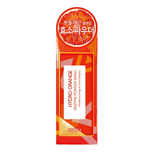 [ENTIA] Hydro Orange Enzyme Powder Wash 1g Pack of 10 - Dead Cell Skin Care Cleanser with Lychee Seed Powder for Oily Skin, Powder to Soft Bubble Foam Mild Scrub Cleansing Care