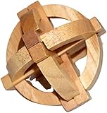 Wooden Kongming Lock,3D Brain Teaser Puzzle,Office Decompression Puzzle for Adult, Desktop...
