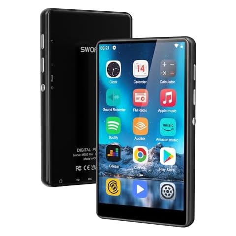 80GB Music Player, Mp3 & Mp4 Player with Bluetooth and WiFi with 4" IPS Touch Screen Digital Audio Players, M503 Pro Spotify Player with Amazon Music, Audible, Chrome Browser, Support Up 512GB Cover