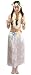 Good Quality 5pcs/ set Women's Hawaiian Luau 80cm white grass hula skirt