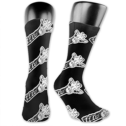 Équipage Chaussettes Girafe Mignonne Sabana Afrique Chaussettes De Sport Homme Durable Décontractées Planche À Roulettes Bonneterie, Pour Trekking, Running, Cyclisme, 40cm