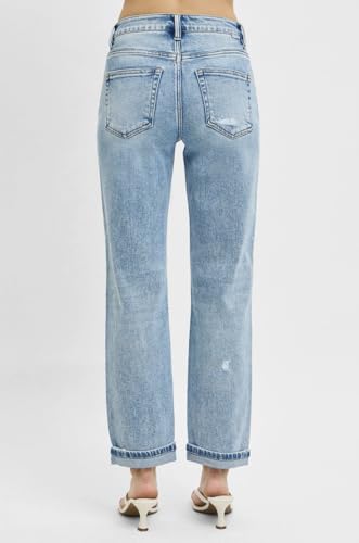 Risen High Rise Boyfriend Jeans- Ivory Gem2