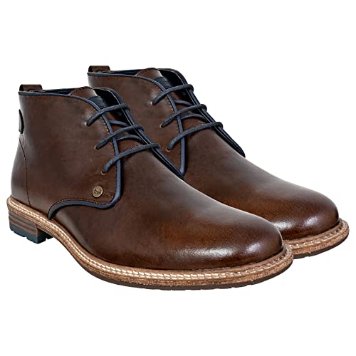 Image of Hx London Men's Original Leather Lace-Up Chukka Boots | Stylish & Durable Formal & Casual Wear Boots