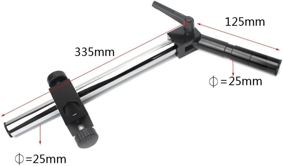 ZTBH Microscope Accessories Kit Diameter 25mm/32mm Heavy Duty Multi Axis Adjustable Metal Arm Support for Video Industry Microscope Table Stand Part Holder Microscope Slides(Color:D)