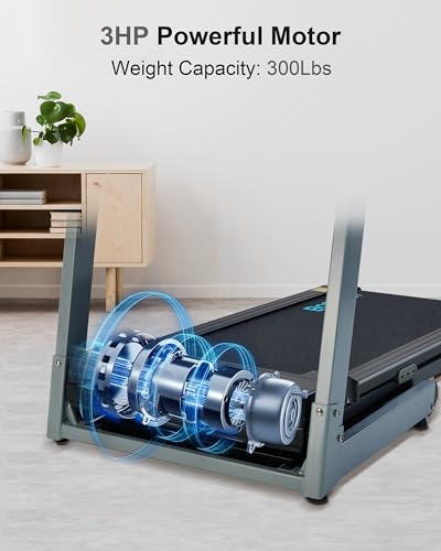 Image of BORGUSI Treadmill with Auto Incline - 300 lb Capacity, 3.0HP Folding Electric Treadmill Up to 8.5 MPH Speed, Running Machine with 17.5 inch Wide Tread Belt and Bluetooth Speaker for Home Use