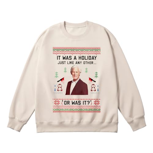 Bellelement Funny It Was A Holiday True Crime - Sudadera fea de Navidad, Beige, 3XL/4XL