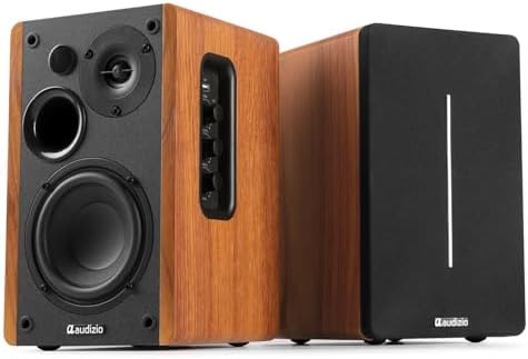 Audizio KS01B Active Bluetooth Bookshelf Speakers, 120W HiFi Home...