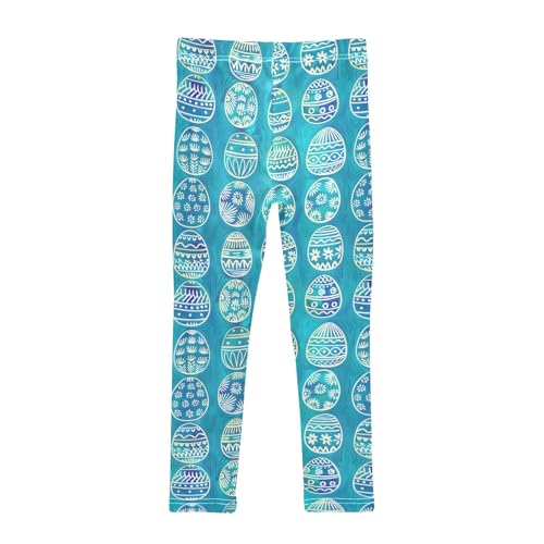Mandala Blue Egg Girls Leggings Athletic Pants Tights Stretch Bottom2