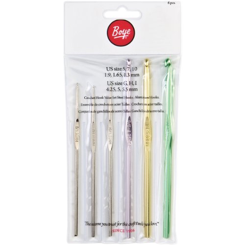 Boye Assorted Crochet Hook Set 5 7 10 G H I