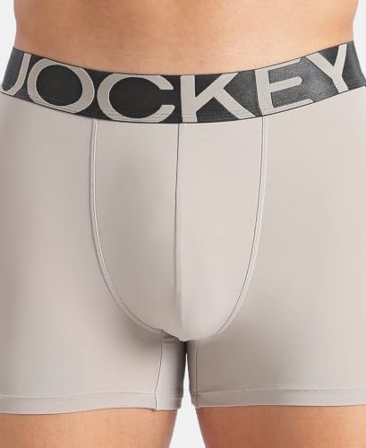 Image of Jockey IC28 Men Tactel Microfiber Elastane Stretch Solid Trunk with Moisture Move Properties