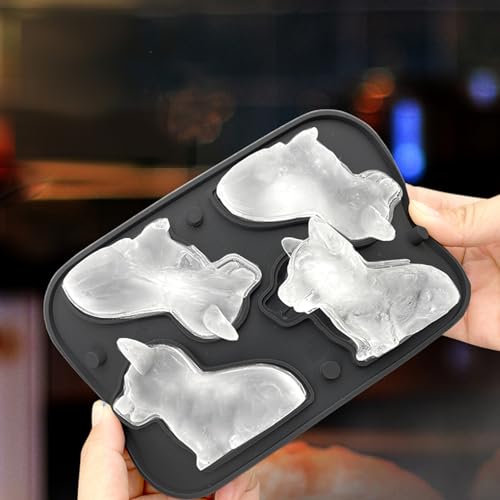 Bandeja para Cubitos de Hielo 3D Corgi de Silicona miniatura 2