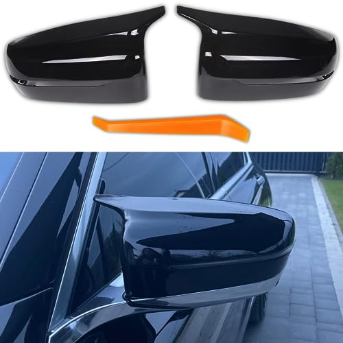 Qlhshop Gloss Black Car Side Mirror Cover Cap Replacement for 2017-2022 BMW 3 Series G20 320i 325i 330i 5 Series G30 525i 530i 540i Exterior M Sport Accessories Auto Tuning Body Parts & Trim, 1Pair