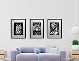 Black A3 Wooden Photo Frame (with A4 Size Acid-Free Mount), A3 Wooden Frame with A4 Stand,Suitable for Portrait or Landscape Display - Image 7