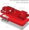 Funda para Xiaomi Poco X3 Compatible con Poco X3 Funda de Teléfono [Parte Trasera de PC + Cubierta Suave de TPU + Soporte de Anillo] yLTW-jD roja 6