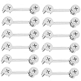 TOYANDONA Nockenverriegelung Möbelverbinder 20 Stück Exzentrische Dübel aus Metall für Möbelpaneele und Reparaturarbeiten