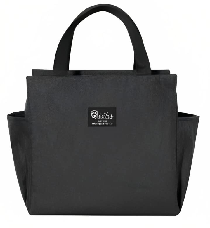 SK Booster Lunch Bag, Lunch Pack with Protected Material for Ladies, Man, Office, School, School, Ocean side, Outing, Fishing, Climbing, Travel, Cooler Handbag (black)