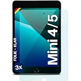 moex FlexProtect Schutzfolie kompatibel mit Apple iPad mini (4.und5. Gen.) Bildschirmschutz nur 0.2 mm dünn, Folie für das Bildschirm, HD Ultra klar & extra kratzfest - 3 Stück