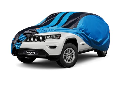 Image of Kaugung Car Cover Waterproof Custom Fit Jeep Cherokee (1974-2025), Full Exterior Cover for Automobiles Lightweight Resistant Outdoor Sun UV Rain Dust Snow Wind Protection.