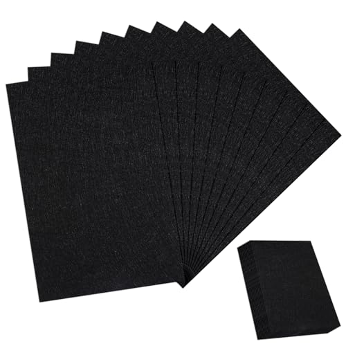 10 PCS Black Felt Fabric Sheets 18 X 28.5cm Felt Squares Sheets for Crafts 1mm Non-Woven Soft Craft Felts Paper for Sewing DIY Projects Decoration